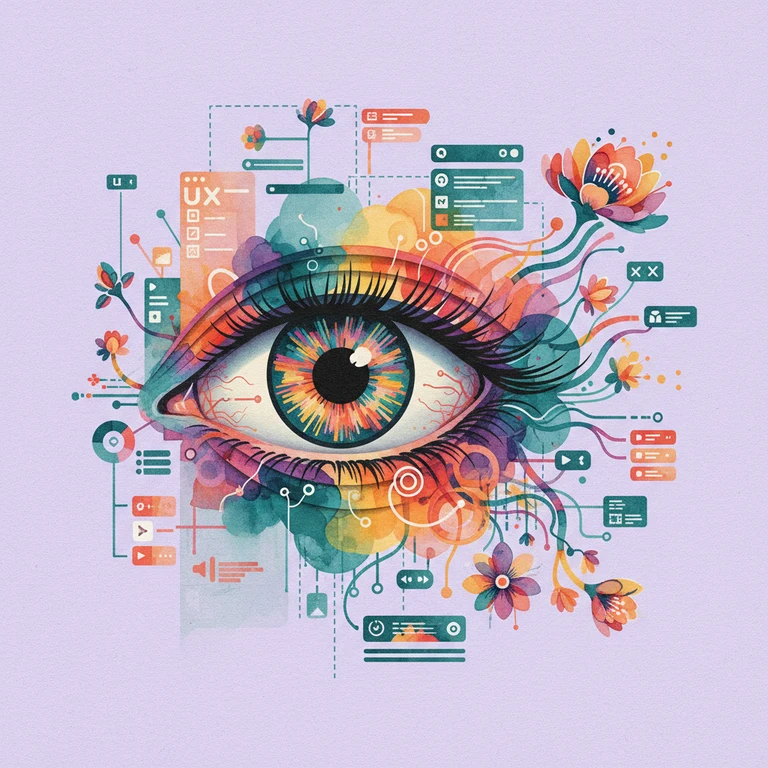 IA et UX design illustration artistique