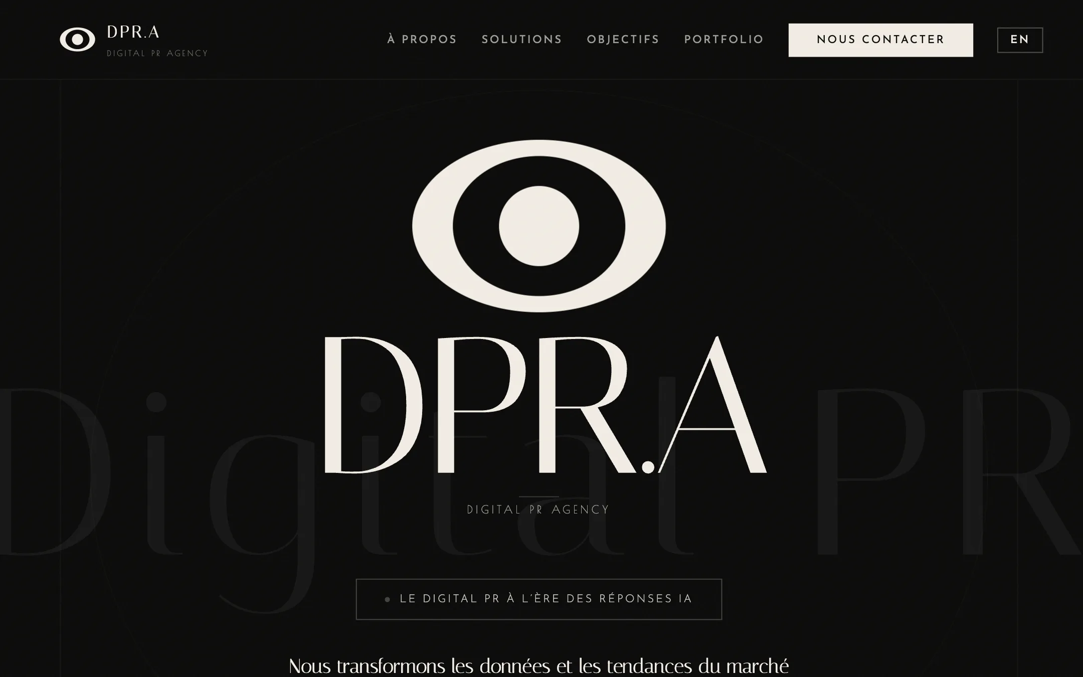 DPR.Agency, site vitrine livré en 3 jours