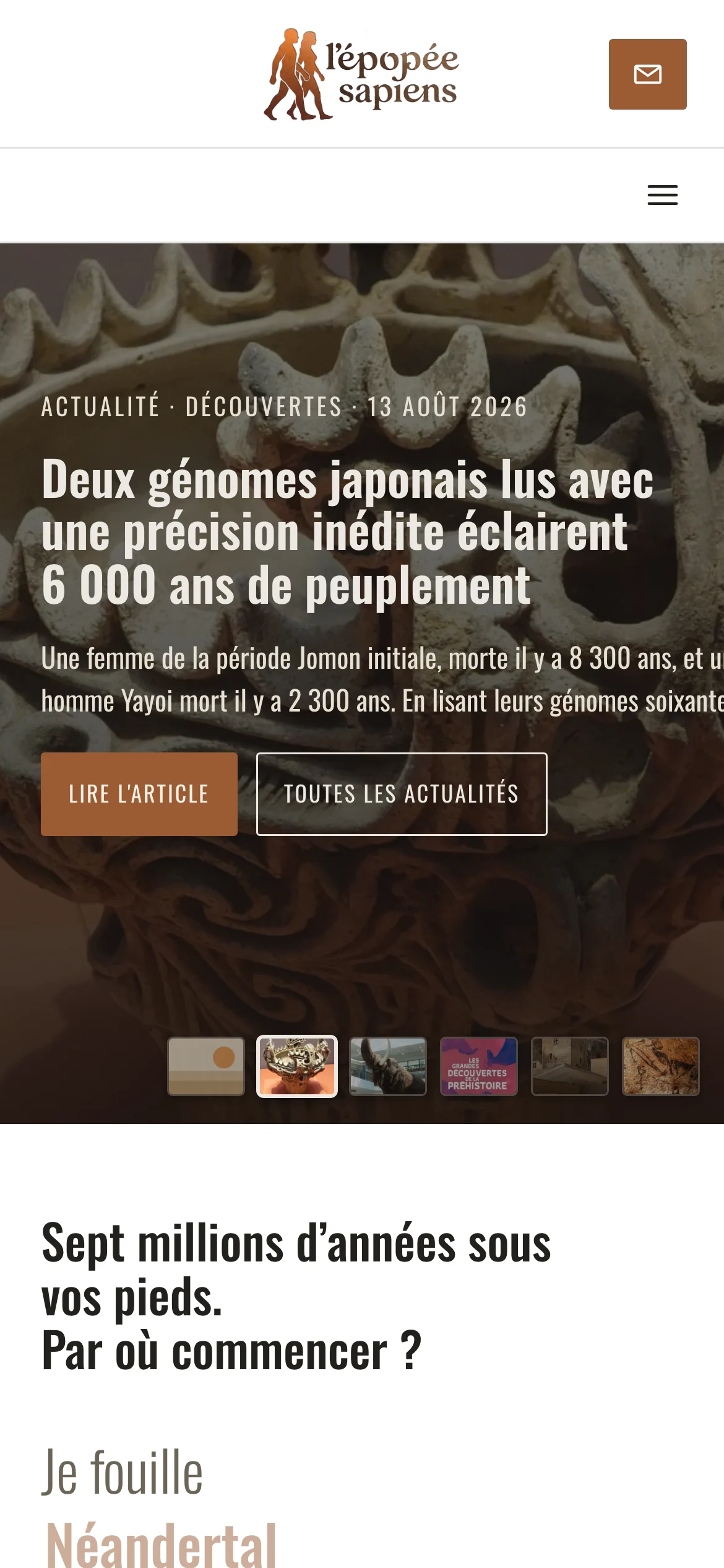 L'Épopée Sapiens, mobile