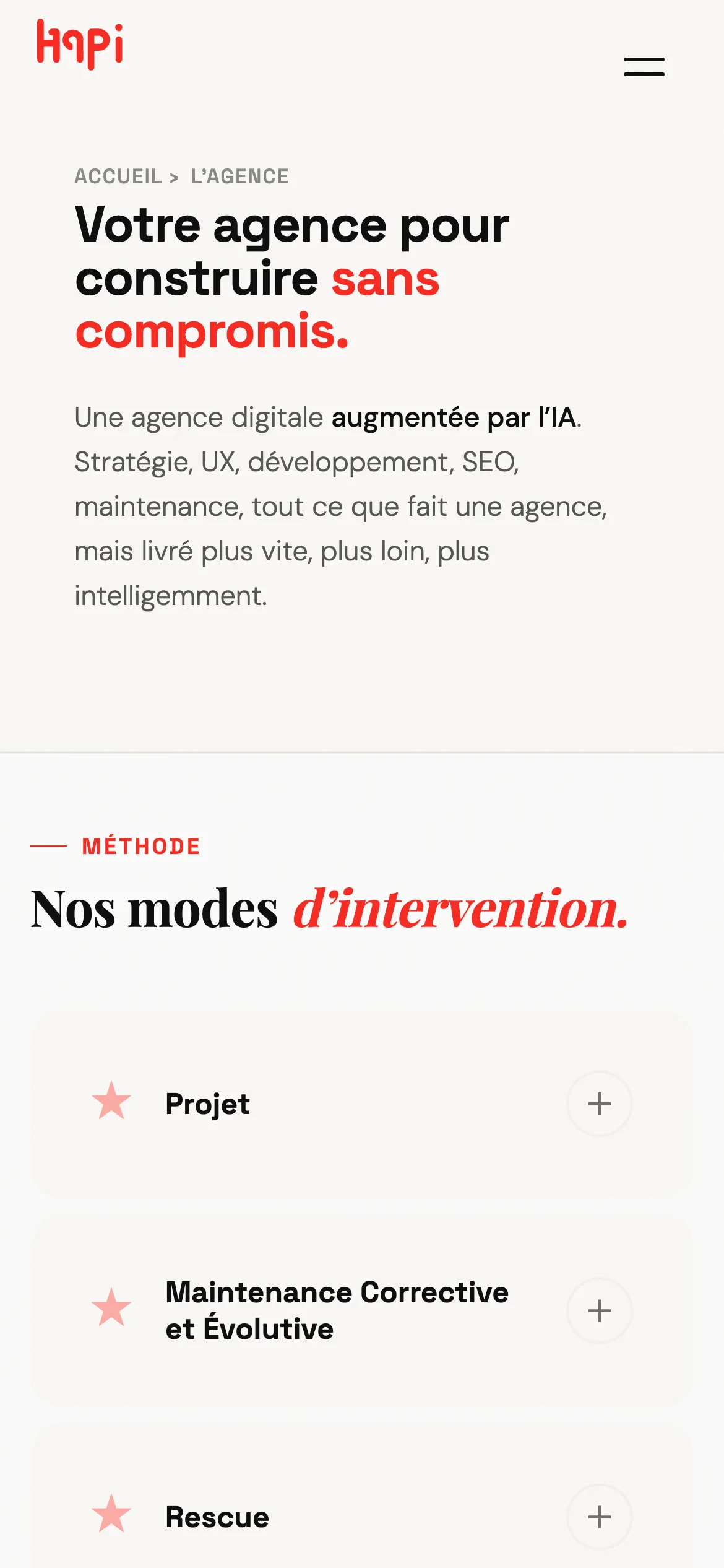 Site Hapi V1, cas concret 1