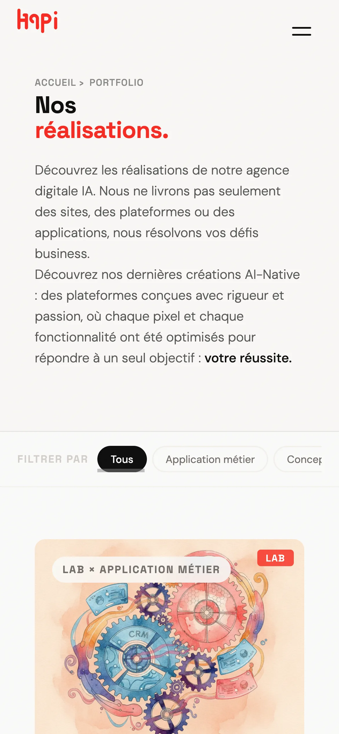 Site Hapi V1, cas concret 2