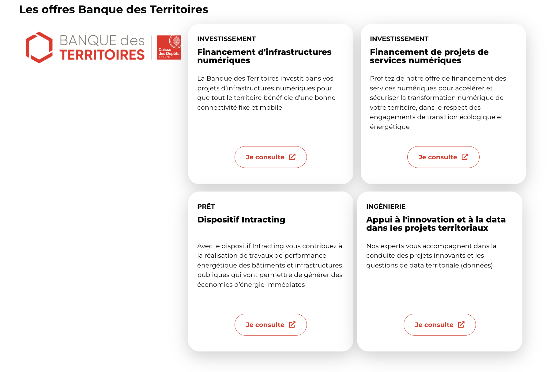 Banque des Territoires, capture projet 8