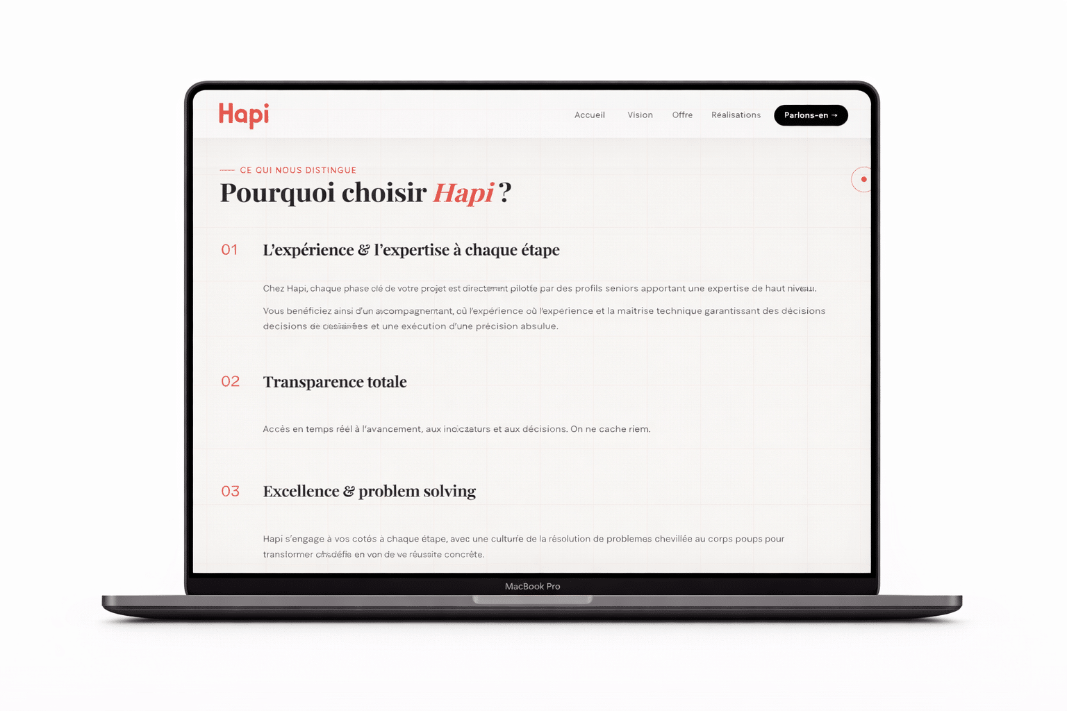 Site vitrine Hapi Agency, capture 8