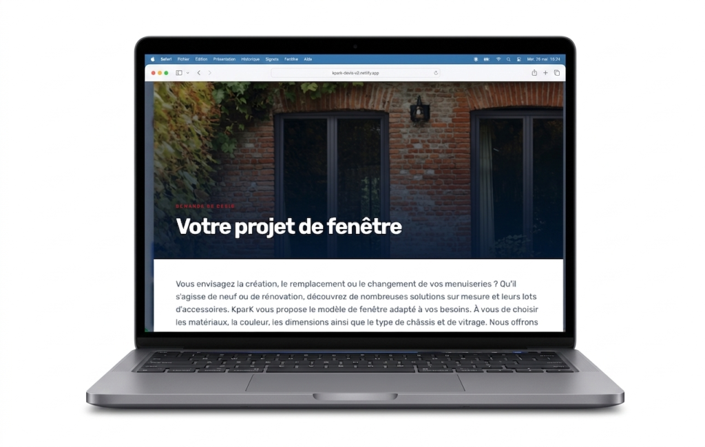 KparK - interface desktop du configurateur multi-produits