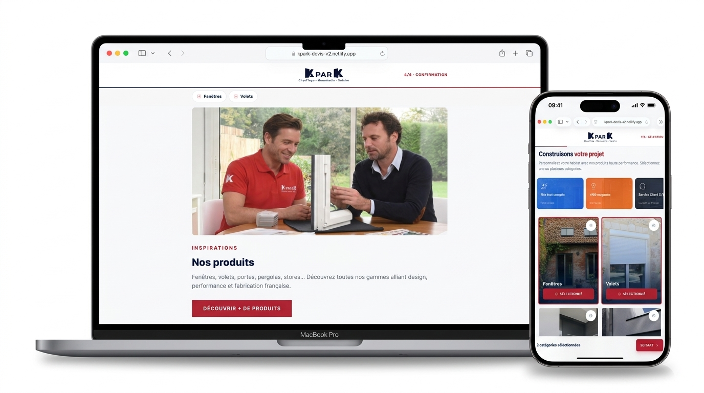 KparK - page de confirmation et récapitulatif projet