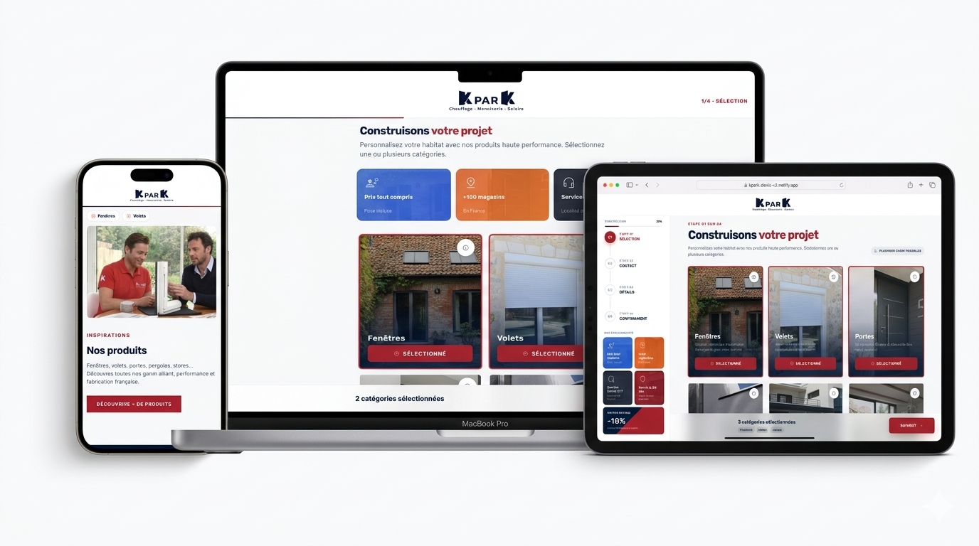 KparK - composition multi-devices du configurateur de devis