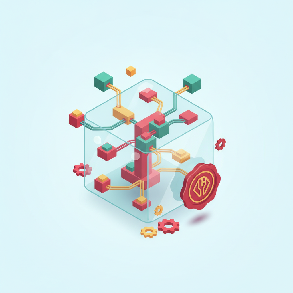 Arbre numérique symbolisant la traçabilité des modèles d'IA open source et leurs dépendances.